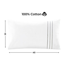 100% Cotton Pillow Case Standard Queen King Size 2 Pack 400TC OEKO-TEX Certified
