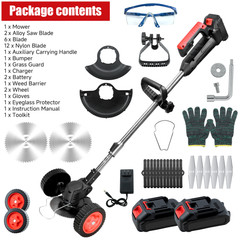 20000mAh Electric Cordless Grass String Trimmer Lawn Edger Weed Wacker Cutter