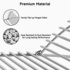Weber 22″ Hinged Grill Grate 7436 Replacement 21.5″ Cooking Grate