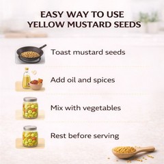 Yellow Mustard Seeds Whole – 100% Pure Natural Indian Spice – 2 LBS