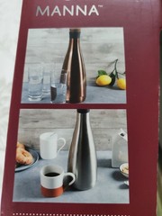 New Manna Carafe Stainless Steel Bottle Double wall insulated, 50 oz. 1.5 L