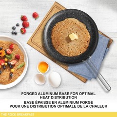 The Rock 16cm (6.5″) Non-Stick Egg Fry Pan – Durable Forged Aluminum – Oven Safe