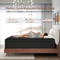 8″/12″/14″ Twin Full Queen King Mattress Gel Memory Foam Hybrid Spring In a Box