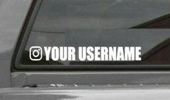 2x CUSTOM YOUR USER NAME INSTAGRAM VINYL DECAL STICKER