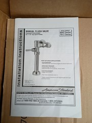 American Standard 6047.121.002 Manual Flush Valve Chrome 11.5″ 1.28 GPF Toilet