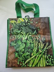 Meijer Reusable Tote Bag Grocery Shopping Vegetables Logo Multi Color 8x13x14″