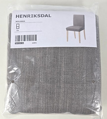 NEW – Ikea HENRIKSDAL Nolhaga Gray Beige Dining Slip Chair Cover – Qty 1