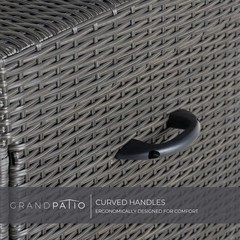 170 Gallon Deck Storage Box Deck Box Outdoor Storage Box Indoor Wicker Storage