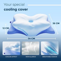 Derila Ergo Pillowcase – Cervical Neck Pillow Memory Foam Pillow Case (1 count)