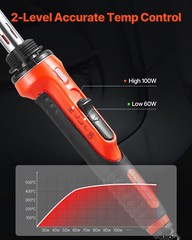 Plastic Welder Kit 60W/100W Plastic Welding Kit with 3 Tips & 20 Rods