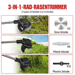 20000mAh Electric Cordless Grass String Trimmer Lawn Edger Weed Wacker Cutter