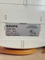 Mr Fusion Back To The Future KRUPS Coffee Grinder Type 223 Box Never Used Works!