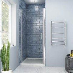SUNNY SHOWER 26-36″ x72″ Pivot Shower Door Frameless 1/4″ Glass Panel