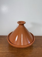 Tunisian Clay Tagine with Base Plate Authentic North African Cooking Pot Tajine