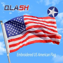 US American Flag Heavy Duty Luxury Embroidered Stars Sewn Stripes Grommets Nylon