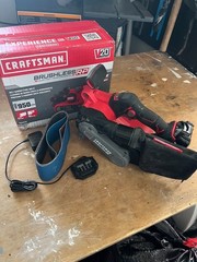 CRAFTSMAN V20 Brushless RP Cordless Belt Sander CMCW223B 20V + BATTERY & CHARGER