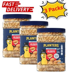 Planters Lightly Salted Dry Roasted Peanuts ~ Heart Healthy 2.16 lb (3 Pack)