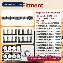 5.7 MDS Lifters Camshaft Kit w/Head Gasket Set Fit for Chrysler Dodge Jeep Ram 1