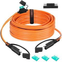 SAE to SAE Extension Cable, 12AWG Quick Disconnect Connector, 30A 17ft/518cm