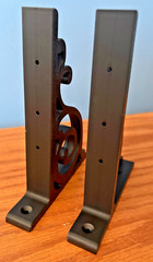2 Black shelf Shelving Brackets 5 in X 6.5 in Decorative Durable Elegant Sturdy