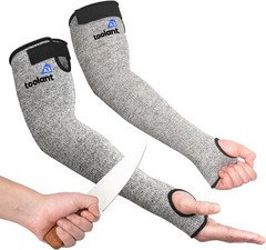 Cut Resistant Arm Sleeves with Thumb Hole, Protective Sleeves for Thin Skin &