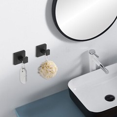 8.99 Lbs Modern Bathroom Wall Mount Towel Bar Set Stainless Steel Black
