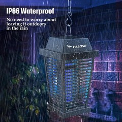 4500V Electric Solar Bug Zapper Outdoor, Mosquito Zapper Waterproof Fly Zapper,d