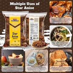 Rani Star Anise Seeds, Whole Pods (Badian Khatai) Spice 1.75oz (50g)