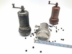 Handmade Turkish Salt Pepper Spice Grinder Mill 4.2in , Pepper Grinder US SELLER