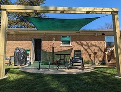 Permeable Shade Sail Patio Awning Outdoor Garden Pool Sun Canopy Shelter Cover