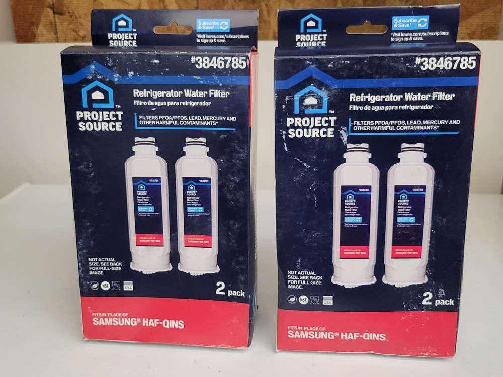 **NEW** 4 Project Source 3846785 Refrigerator Water Filters (Samsung HAF-QINS)