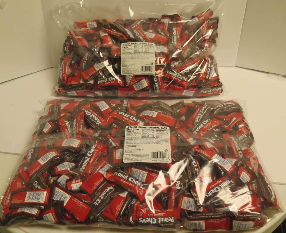Original Dark Chocolate Goldenberg’s Peanut Chews 225 Count , 4 Lbs – 1 BOX