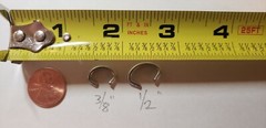 Galvanized OR Stainless Steel 3/8″ – 1/2″ Blunt Tip Hog Rings. Qty. 100 or 1 Lb
