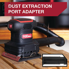Hyper Tough 2 Amp Corded 1/4 Sheet Palm Sander 3 Sanding Sheets 60 80 120 Grit