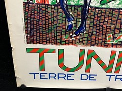 original 1954 Visitez la Tunisie 26×39 Tunisia Travel Poster – Hatem El Mekki