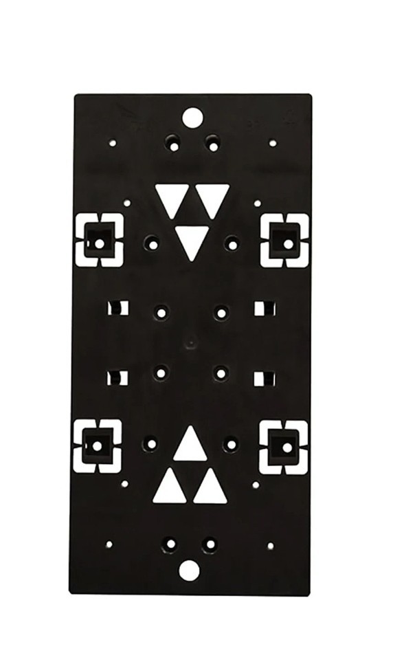 Mailbox Mounting Board Black Plastic Bracket Instructions Hardware 6 x 12.5 In.