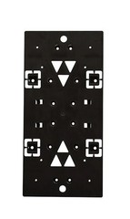 Mailbox Mounting Board Black Plastic Bracket Instructions Hardware 6 x 12.5 In.