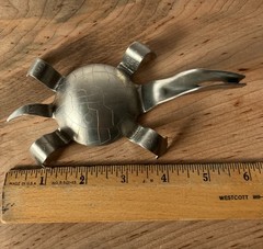 Silver Black & Tan Turtle Beer Tool for Layering Drinks