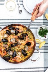De Buyer Mineral B Element Carbon Steel 2 Handles Paella Pan, 12.5-Inch, Silver