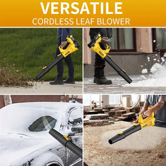 Cordless Leaf Blower 580CFM/160MPH & 6 Speed Levels Electric w/2 Batteries 4.0Ah