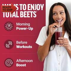 Total Beets Superfood Beet Root Powder with Nitrates to Support Circulation, Bl