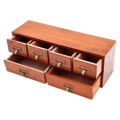 6 Drawers Desktop Dresser Wooden Storage Dressers Chests of Drawers for Bedroom