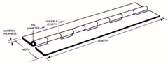 Aluminum Piano Hinges Heavy Duty in Multiple Sizes and Lengths
