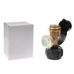 1-2PCS Brass Adapter Gauge for Propane Tank RV Grill Gas Level Meter Indicator
