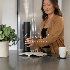 AROMA Mini Diffuser 1200 Sqft. SILVER W/ 5 PREMIUM Scents 20ml Hotel Collection