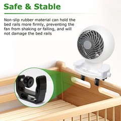 Zelvoro Upgrade Bunk Bed Fan Holder, Adjustable Clip-On Design, Compatible wi…