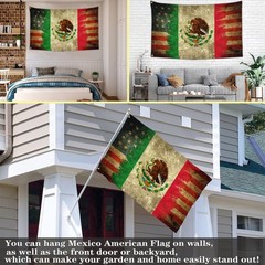 Mexico Flag Mexican American Flags for outside 3X5 Double Sided Mexico Usa Frien