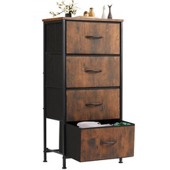4 Fabric Drawer Dresser for Bedroom, Storage Organizer Unit Chest of Tower