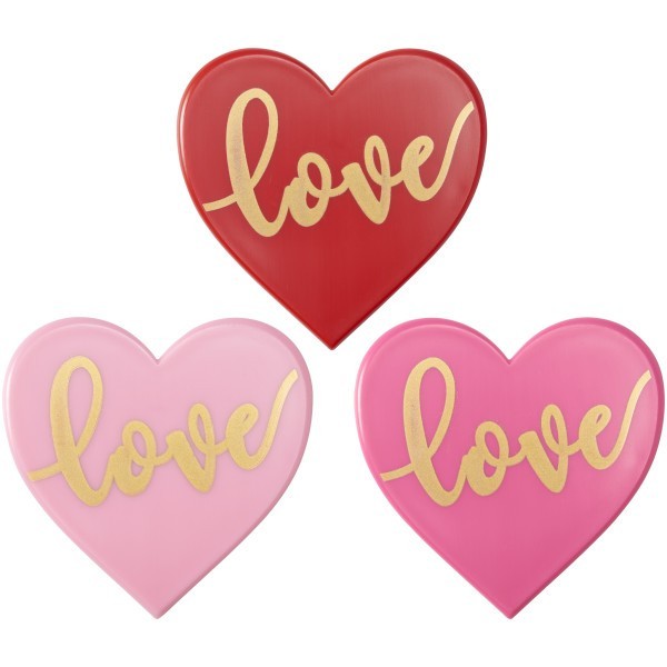 DecoPac “Love”~ Layon for cakes ~ 5ct ~ Pale Pink, Dark Pink (RED NOT AVAILABLE)