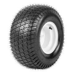 Two 18×9.50-8 Lawn Mower Tires And White Rims LRB 4 Lug Hole 18×9.5-8 18×9.5×8
